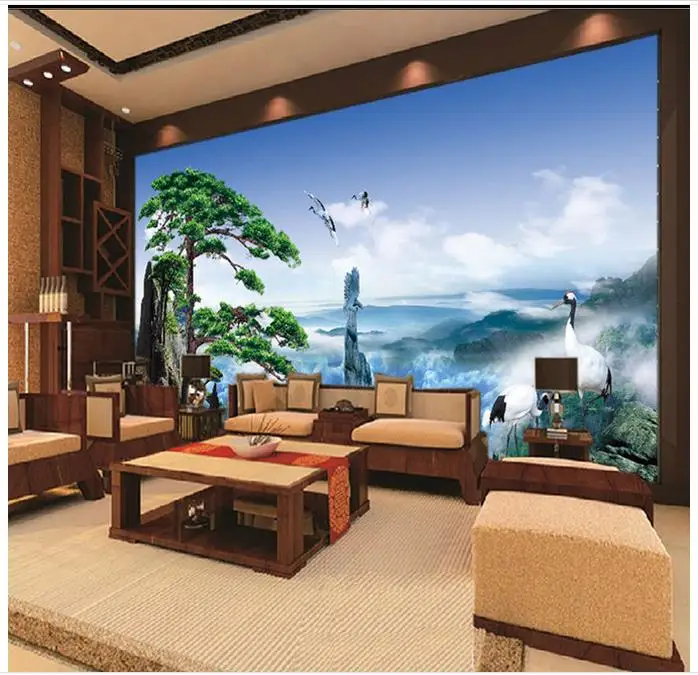 Custom High end mural 3d wallpaper murals wall Modern landscape