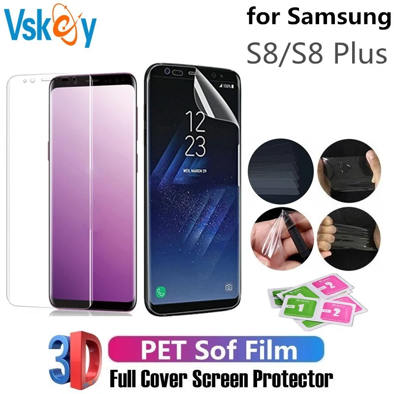 

VSKEY 10pcs 3D Full Cover Screen Protector For Samsung Galaxy S8 Ultra Thin Soft PET Protective Film for Samsung Galaxy S8 Plus