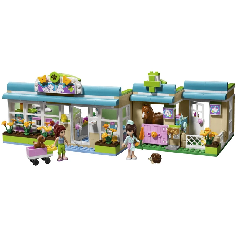 

10169 Friends Heartlake Pet Hospital Assemble Learning Building Blocks Legoings Friends Model Set Bricks Kids Toys for Girls