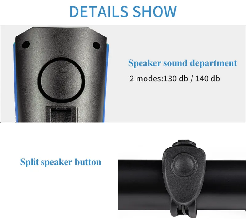 Clearance WHEEL UP USB Charging 240 lumen IPX4 Electric Horn Bicycle Night Riding Warning Horn Light Bike Head-light Bike Accessory 2019 11