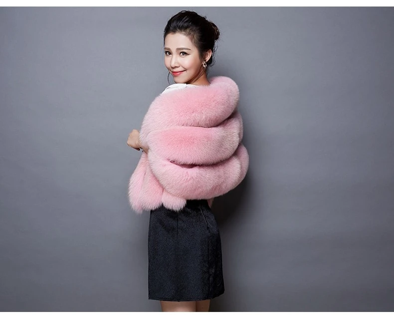 pink fur shawl