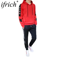 IFRICH спортивный костюм модная мужская спортивная одежда для тренажерного зала комплект из двух предметов Толстовка+ штаны спортивный костюм мужской набор для бегунов спортивные костюмы уличная одежда