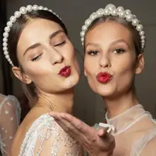 European Retro Glitter Imitation Pearl Beading Headband Women Bridal Wedding Party Hair Hoop Big Small Jewelry Styling Headpiece European Retro Glitter Imitation Pearl Beading Headband Women Bridal Wedding Party Hair Hoop Big Small Jewelry Styling Headpiece