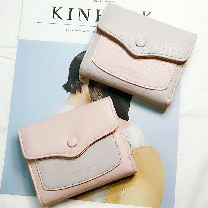 Korean Style Ladies Simple Envelope Wallet Candy Color Wallet Three
