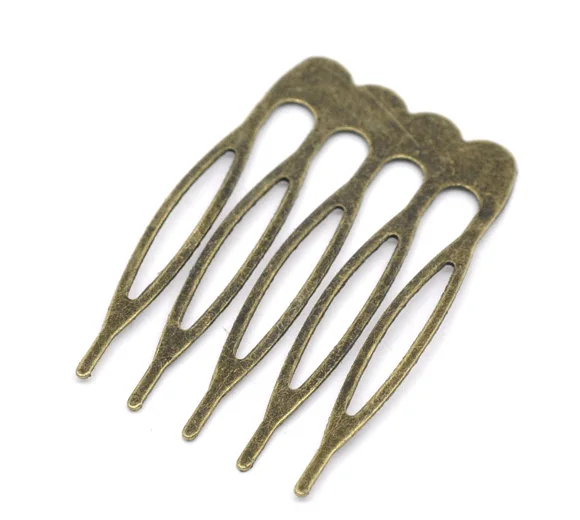 

8SEASONS 30 Bronze Tone Comb Shape Hair Clips 39x26mm (B14362)