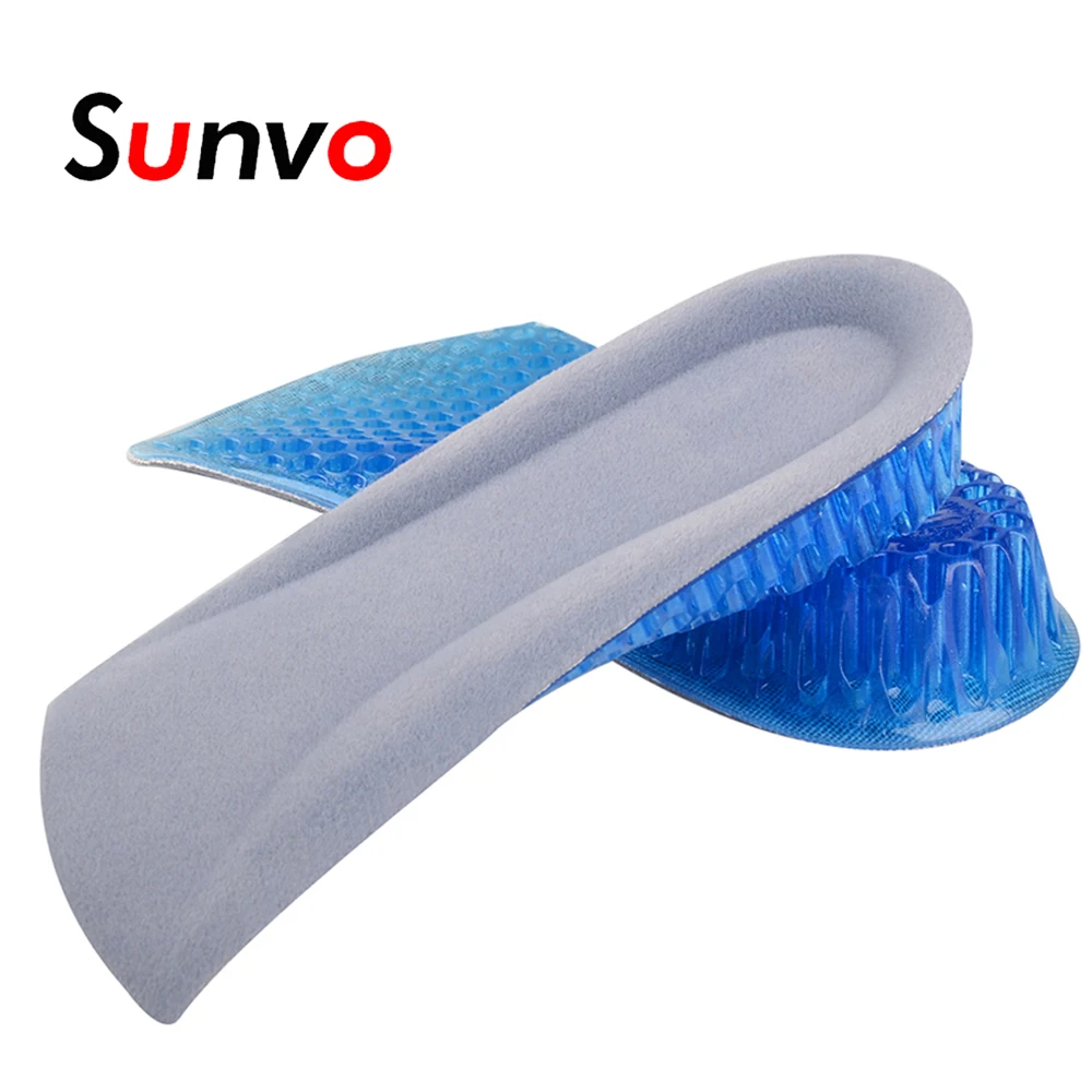 

Sunvo Silicone Height Increase Insole Breathable Honeycomb Half Height Lift Shoes Pad Heighten Heel Insert Taller for Women Men