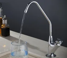 Латунь свинца холодной воде кухонный кран питьевой воды Носик коснитесь Фильтр очищенной воды Одной ручкой на одно отверстие KF777