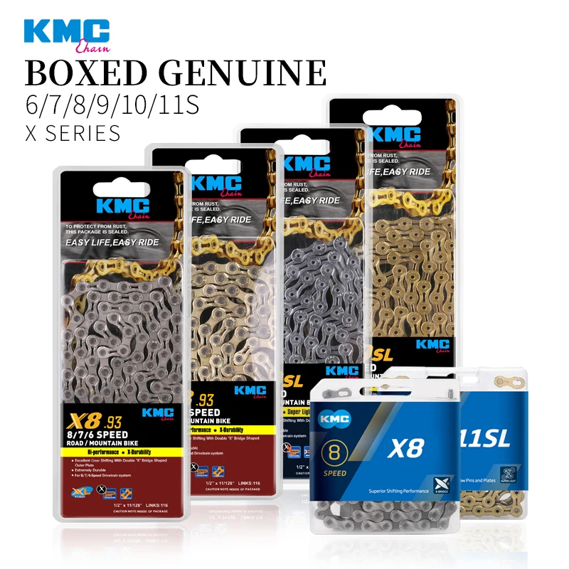 Clearance KMC Chain 6 7 8 9 10 11 speed X8 X9 X10 X11 with titanium gold silver for mtb road bicycle giant bike accessories cycling parts 1 Clearance KMC Chain 6 7 8 9 10 11 speed X8 X9 X10 X11 with titanium gold silver for mtb road bicycle giant bike accessories cycling parts 1