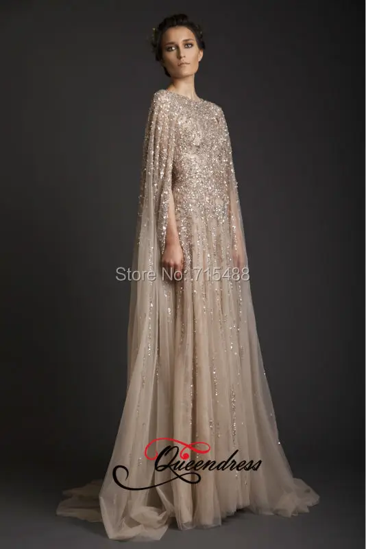 2014 Luxury With Train Long Sleeve Muslim Beaded Turkish