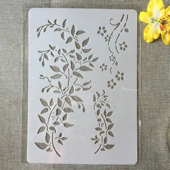 

1Pcs A4 Long Branch DIY Craft Layering Stencils Painting Scrapbooking Stamping Embossing Album Paper Card Template