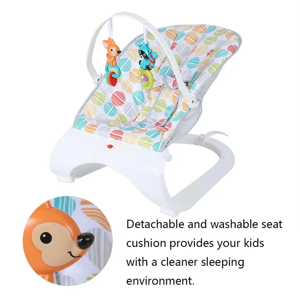 Кресло-качалка для новорожденного Электрическое Кресло-Качалка-колыбель комфортная виброкачалка с украшениями Успокаивающая артефакт ребенка