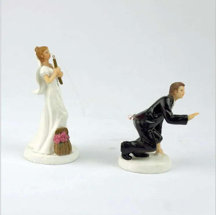

2018 Free Shipping Popular Wedding Cake Topper cake Topper fishing in pond Wedding Favor and Decoration