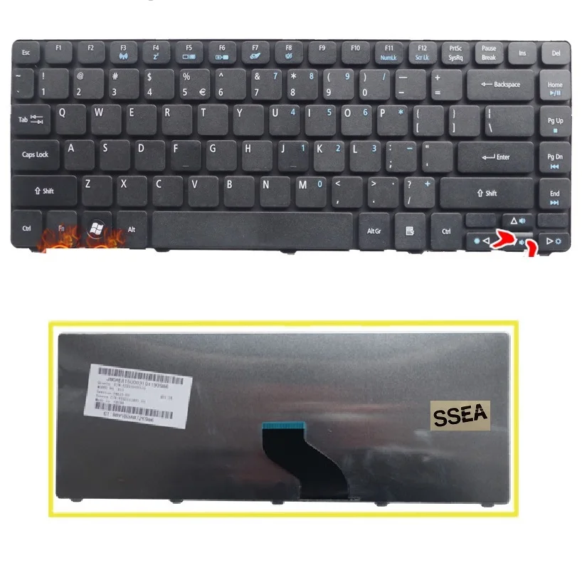 

SSEA New US Keyboard For Acer Aspire 3810 3810T 3820 3820G 3820TG 4735 4735G 4735Z 4736 4736G 4736Z 4741G 4745 3820T 3820TZ