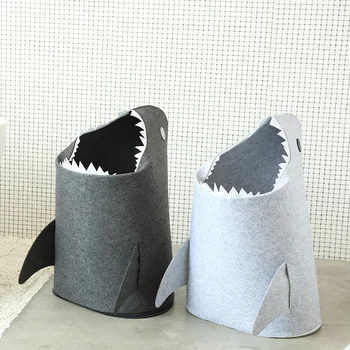 

Creative shark shape Folding Laundry Basket household Cartoon fabric debris toys Organizer Storage Barrel Standing mx01261425