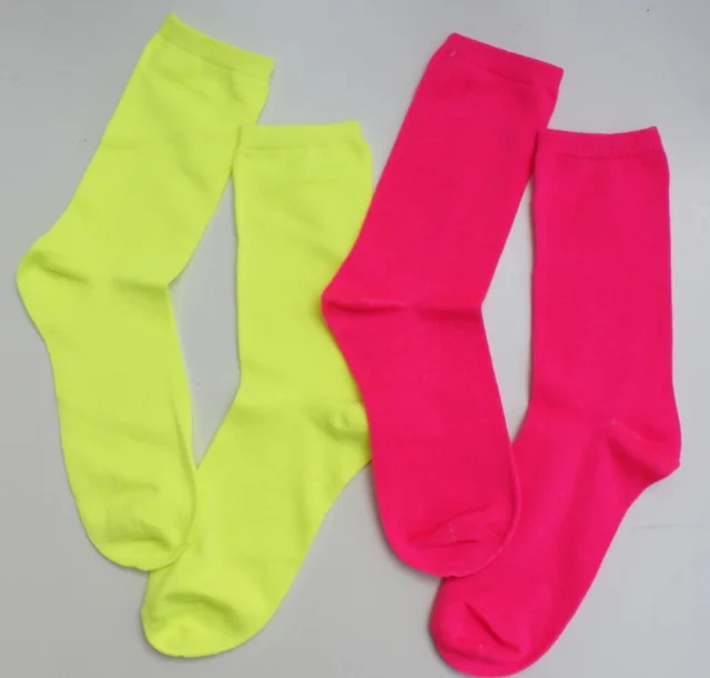 Женские неоновые короткие носки 2 пары|women crew socks|retro sockscrew socks |