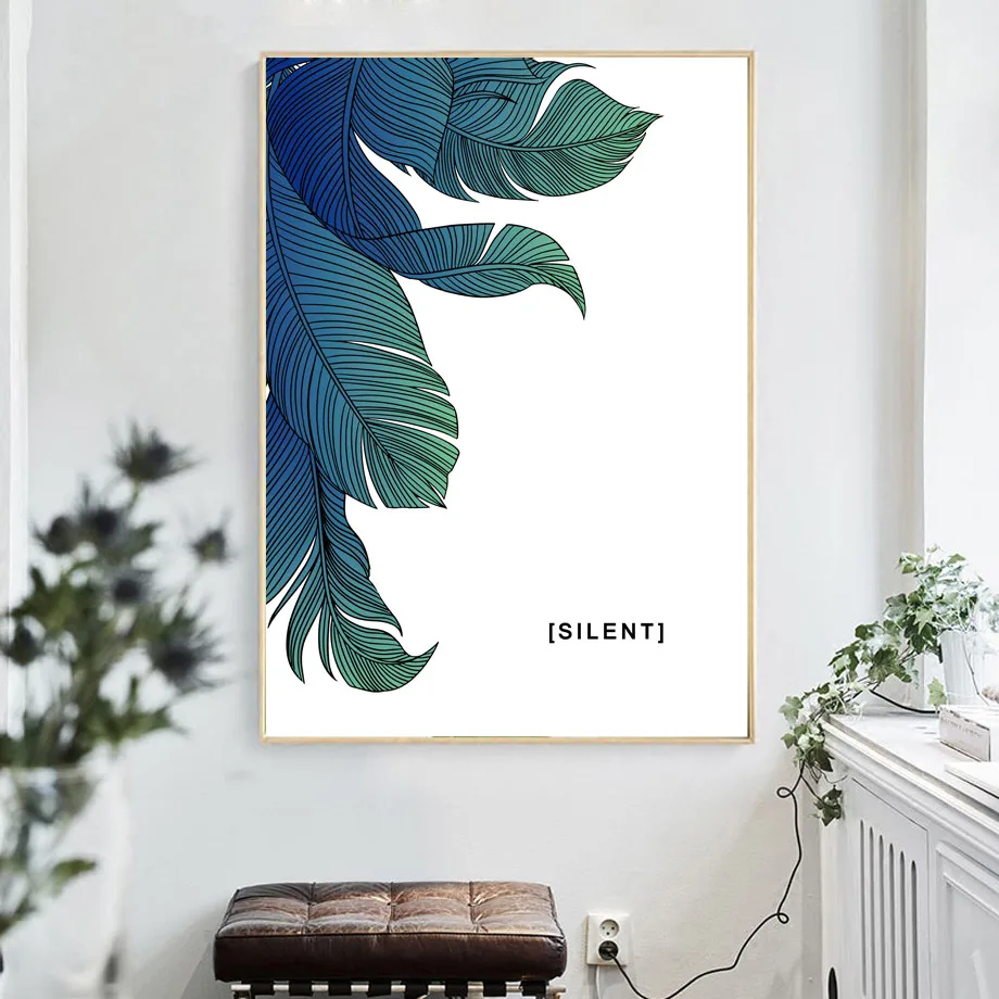AFFLATUS-Green-Leaves-Nordic-Poster-Canvas-Painting-Wall-Art-Print-Canvas-Prints-Wall-Pictures-For-Living (2)