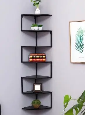 Estante de esquina Soporte triangular para pared, arte de hierro Estantería  de pared con ventilador Estante de esquina para estantería life.080|corner  rack|iron wall shelfcorner shelf rack - AliExpress