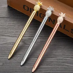 Розовое золото ручка 1,0 мм металлическая шариковая ручка новая странная ананасовая ручка канцелярский подарок Kawaii 3 цвета опционально