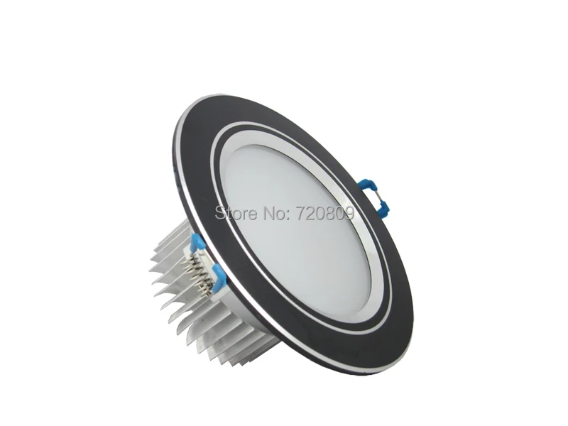 

10pcs/lot Free Shipping 7w Frosted Acrylic LED Downlight Recessed Black Ceiling Lamp Warm white/ White 85-265v