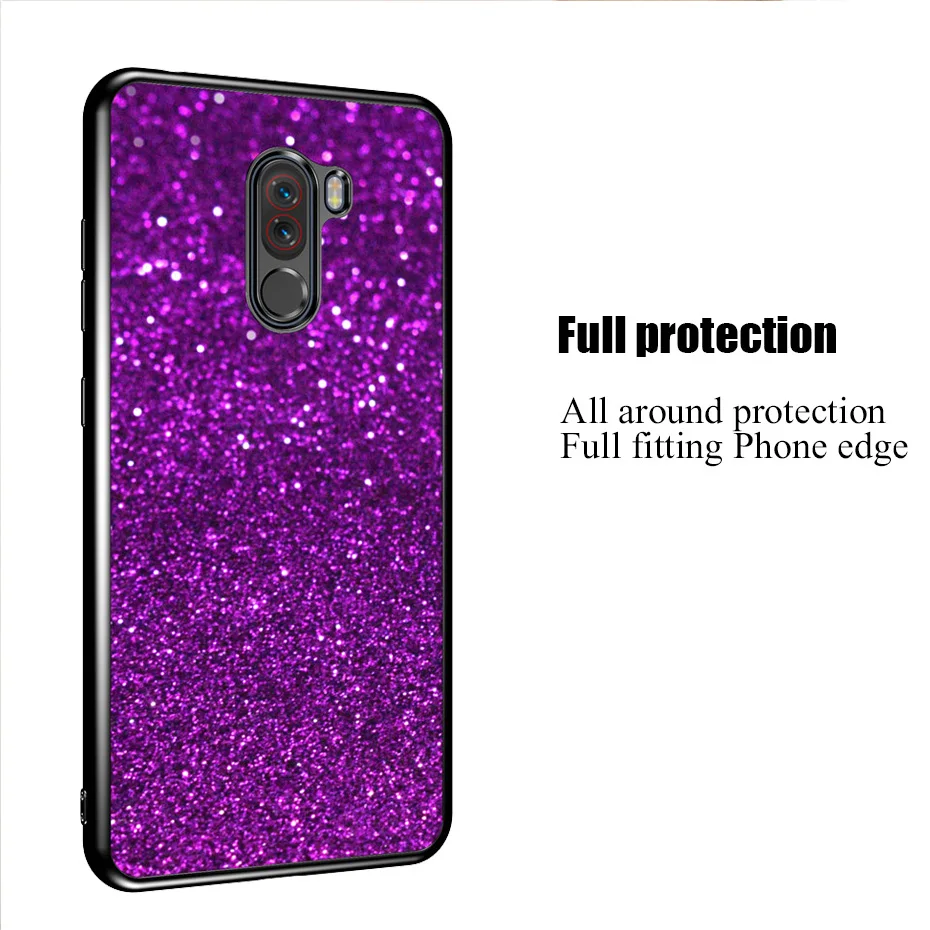 Bling Silicon Phone Case For Xiaomi Redmi 5 Plus Cover Redmi 5A 6A S2 4X 4A Mi 8 Lite Note 4X 4 Pocophone F1 Mobile Cases