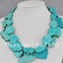 2 ряда массивный срез камня ожерелье в стиле барокко модное ожерелье юбилейные подарки TN099