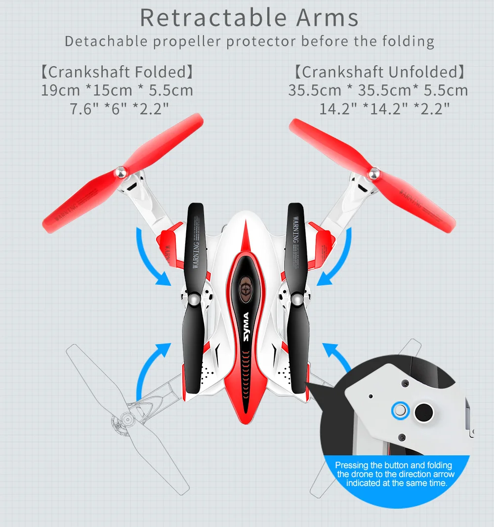 Складной Дрон Syma X56 Радиоуправляемый квадрокоптер 4 канала 2 4G самолет без камеры