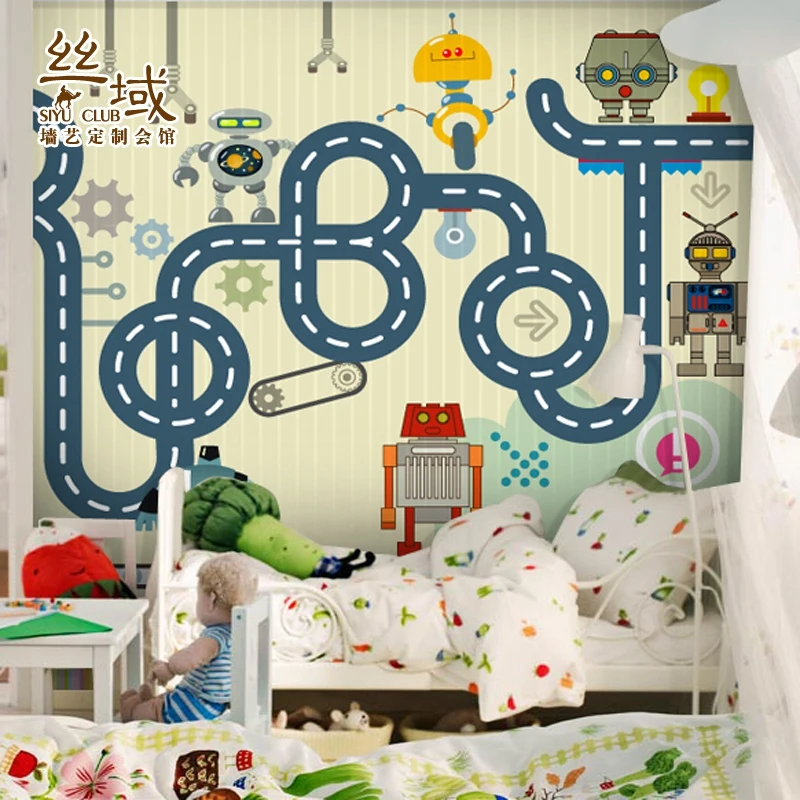 

Custom 3D Robot photo wallpaper cartoon children room living room decoration bedroom wallpaper murals