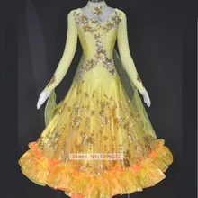 Ballroom Dance Dress Custom Made Flamenco Waltz Tango Skirt Lady Ballroom Competition Dancing Dresses Women