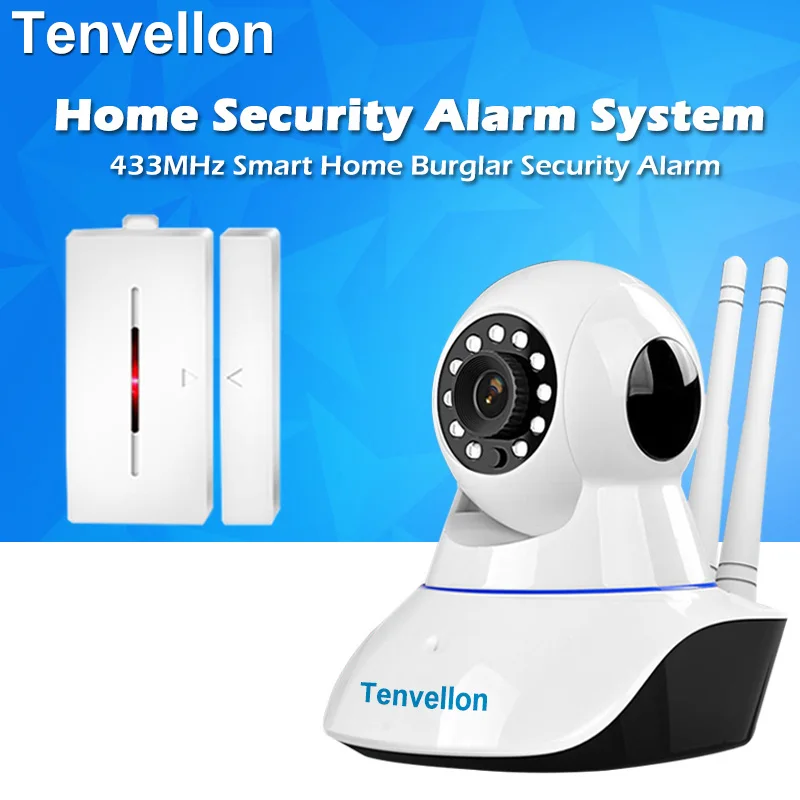 

Security Alarm System WIFI IP Camera Security System Surveillance Camera With 1pc Wireless Door Sensor Alarm Home Alarm System