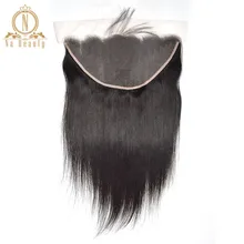 Perruque Lace Front Wig transparente Remy, lace closure claire avec cheveux humains lisses brésiliens sans oreilles couleur noire naturelle 13x6 pour femmes
