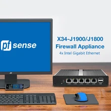 Pfsense cihaz Mini PC X86 fansız Celeron J1900 J1800 işlemci 4x Intel 211AT Gigabit Ethernet güvenlik duvarı yönlendirici OPNsense
