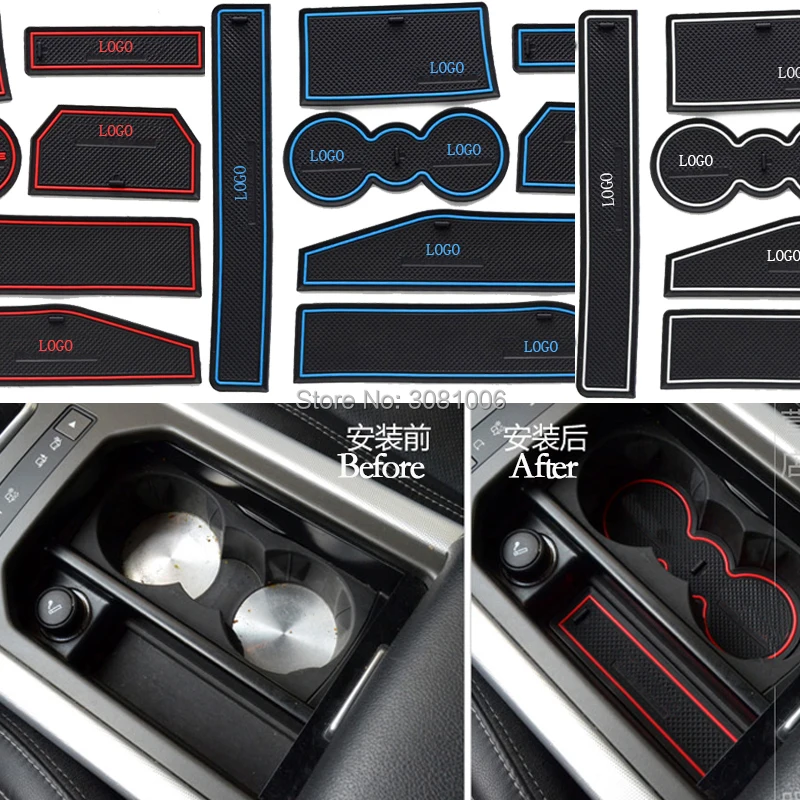 

Anti Non Slip For Land Range Rover Evoque 2012 to 2015 With Words In Car stickers Door Groove Cup Gate Slot Mat Pad Car-Styling