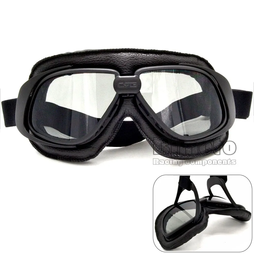 BJMOTO горячий One Piece Vintage очки цвет линз УФ мотоцикл Goggle Для Harley googles мотоцикл