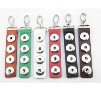 

Mix 10pcs Snap Button Key Chains Key Rings Jewelry Handmade Key Chain Leather Snap Charm Keychains Fit 18mm Snap Buttons