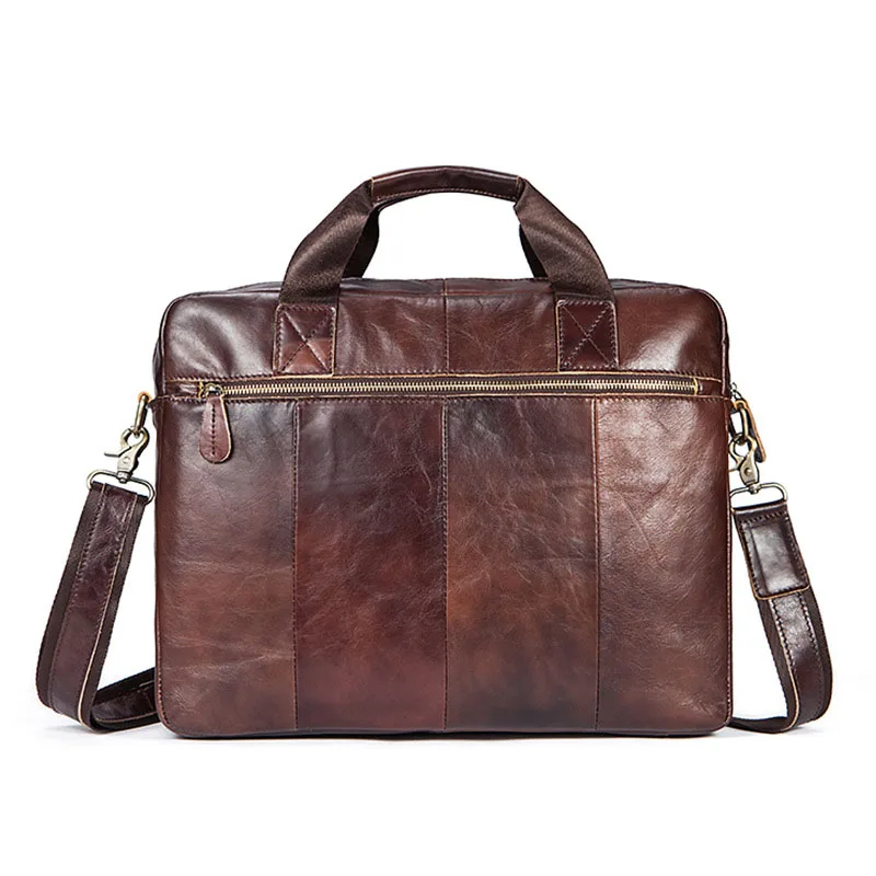 Leder Retro oil Fashion Kuh Coffee Einzigartige Männer Kapazität Design Persönlichkeit Dreidimensionale Green Handtaschen Große Multifunktionale Aktentasche brown ZAPww0qIx