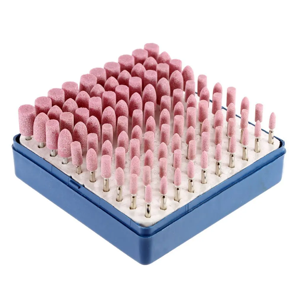 100pcs Abrasive Stone Point Polishing Grinding Head Wheel Tool Kit For