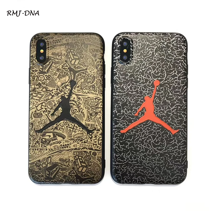 

NBA Jordan Soft Silicone Back Cover case For iphone X 8 nba Celebrity Pattern Coke Phone Case for iphone 5 7 6 6 S 8 Plus cases