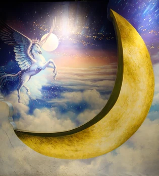

Hot Sale fairy tale Art fabric Photo Studio Backdrops PC Painted newborn Background wall studio props XT-3677
