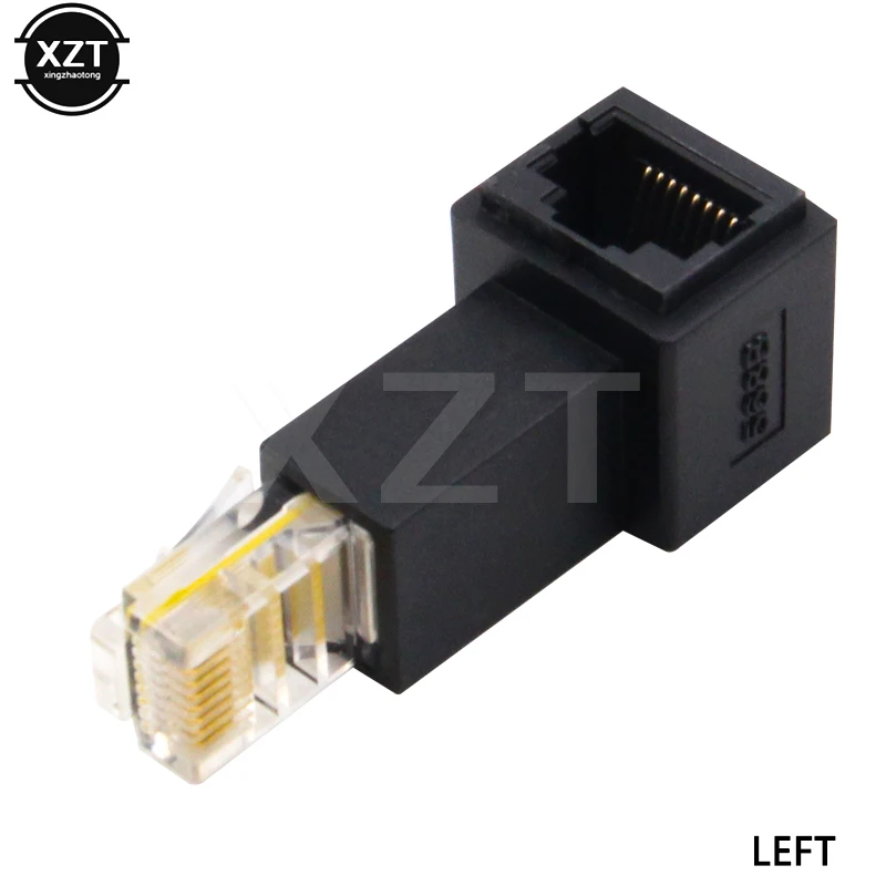 

High Quality Different Angle 90 Degree 8P8C FTP STP UTP Cat5 Male to Female Lan Ethernet Network Extension Adapter converter