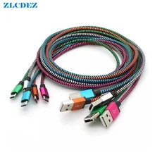 1 м 3ft 2 м 6ft адаптер для iPhone 5 6 6 плюс 7 7 Plus плетеный нейлоновый металл usb синхронизации данных быстрее Зарядное устройство Шнур Высокое качество 100 шт./лот