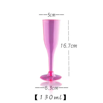 Одноразовая Пластиковая чашка для шампанского пластиковая чаша Кубок 3 палочки 130 мл