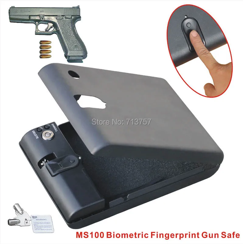 MS100 Micro Vault Biometric Fingerprint Portable Pistol Hand Gun Car ...