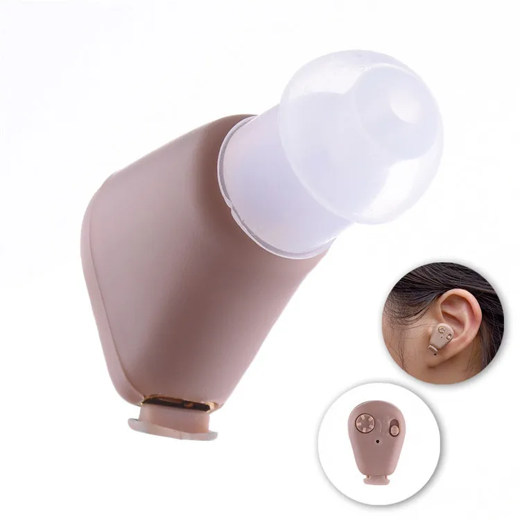 

Super Mini Digital Rechargeable Hearing Aid Ear Sound Amplifier In the Ear Tone Volume Adjustable Ear Care Tools With Box