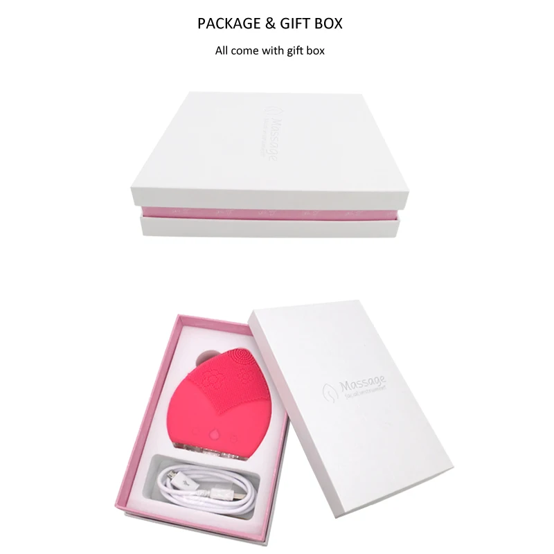 silicone facial clean brush 12