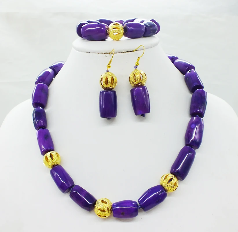 

Free Shipping 2017- The most popular Nigerian Beads Jewery Set African Coral Beads Jewelry Set 18 inches