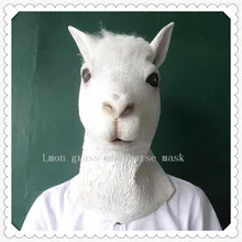 Hot Sale! Creepy Mud Horse Mask Halloween Costume Theater Prop Novelty Latex Rubber Animal Horse Sheep Mask Adults Free Shipping