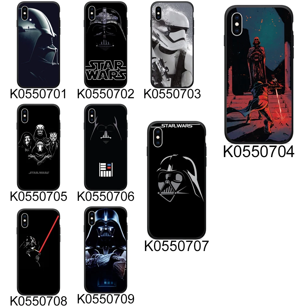 Star Wars черный мягкий Уретановый Термопластик (tpu) чехол для телефона для iPhone 8 7 Plus XS Max XR случае Fundas Coque черный чехол для iPhone 6 6s X 5S SE случаях