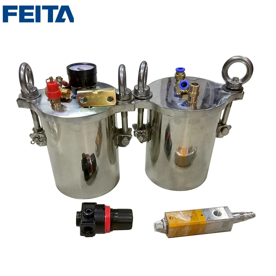  FEITA Semi-auto Glue Dispenser A B Mixing Doming Liquid Glue Dispensing Machine Equipment for Epoxy
