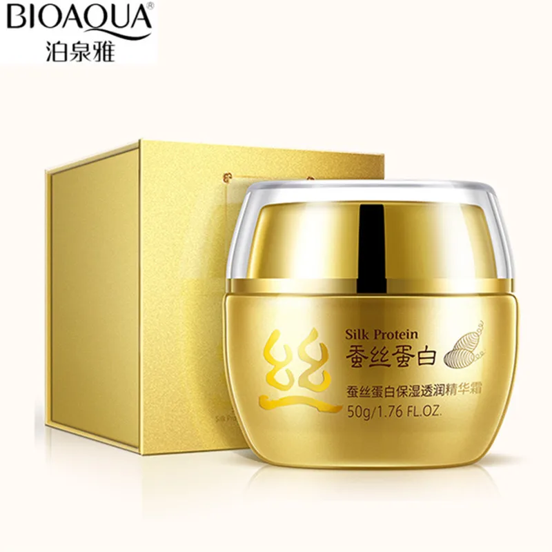 BIOAQUA Silk Protein Collage Face Care Nutrition Moisturizing Whitening Anti-Aging Cream Anti Wrinkle Nourishing Essence Cream 1