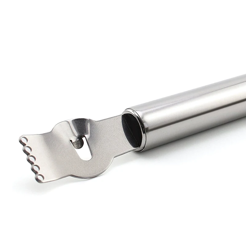 Kitchen Bar Stainless Steel Lemon Peeler Zester Grater Citrus Zester Lemon Lime Fruit Peelers with Channel Knife Kitchen Gadgets (4)